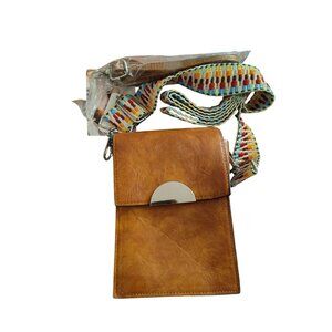 NWT Mundi Brown Crossbody Purse, Switch Straps, Thick Thin, Boho Festival New